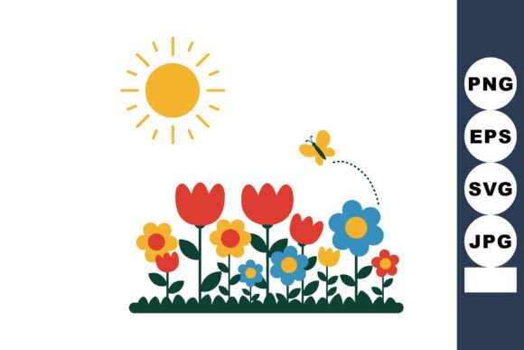 Colorful Spring Graphics for Vibrant Editorial Design