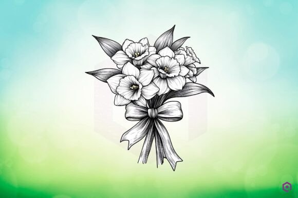Daffodil Flowers Birthday Month Graphics