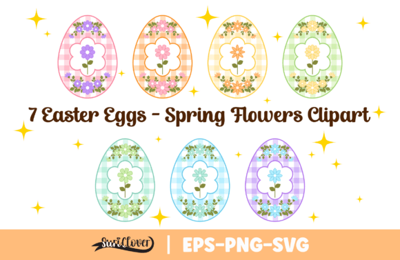 Easter Egg Spring Flowers Graphics