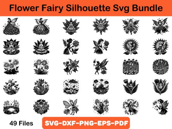 Fairy Flowers Svg Bundle