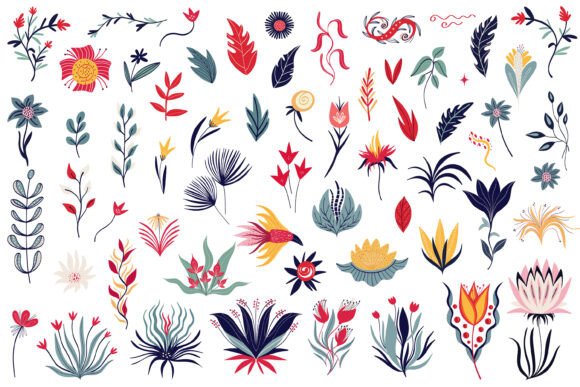 Flowers and Plants in Asian Style