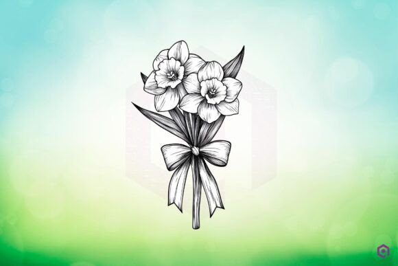 Narcissus Flowers Birthday Month Graphics