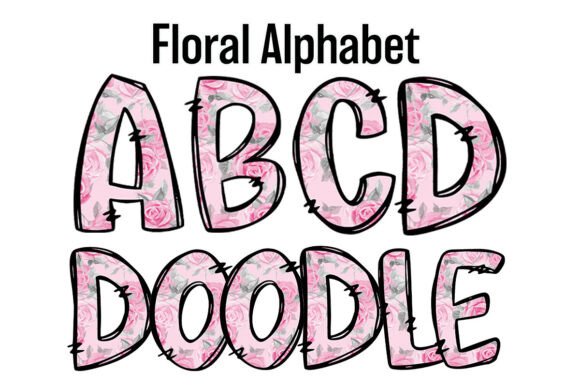 Pink Floral Graphics for Creative Design