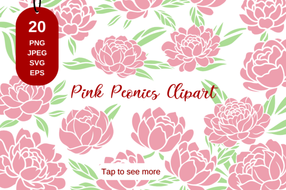 Pink Peony Clipart