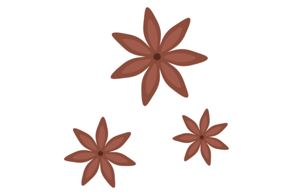 Three Brown Flowers with a White Background for Local Branding