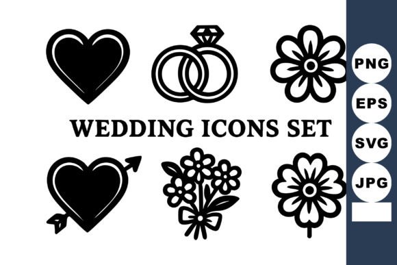 Wedding Icons Graphics for Branding and Marketing